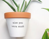 Indoor Planter - Plant Not Included, Father 39 s Day, Gift for Dad, Mother 39 s Day, Under 30, Gift Mum, Aloe You Vera Much, Mother Present