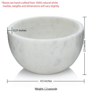 Heat Retaining Marble Shaving Bowl Hand Crafted from 100% Natural Marble image 6