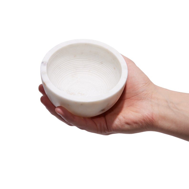 Heat Retaining Marble Shaving Bowl Hand Crafted from 100% Natural Marble image 2