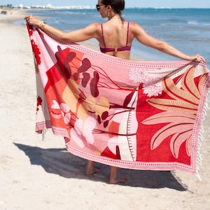 Kumily red beach towel 100x200cm