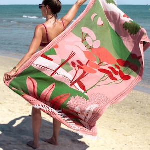 Kumily green beach towel 100x200cm