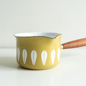 Vintage Cathrineholm Norway Saucepan with Wooden Handle