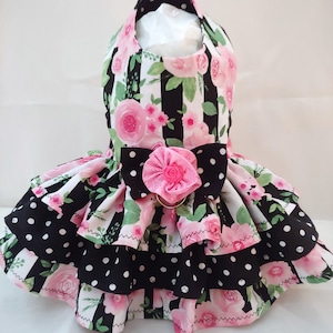 Dog Clothes, Dog Dress, Small Dog Dress, Girl Dog Clothes, Puppy Clothes, PETALS n POLKA DOTS Designer Dog Dress