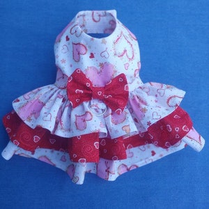 Dog Clothes, Dog Dresses, Small Dog Clothes, Small Dog Dresses, Valentine Dog Dresses, HAPPY HEARTS Designer Dog Dress