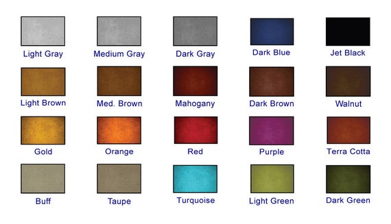 Concrete Pigment Dye Water Based Interior Exterior Applications Easier To Use Than Acid Stain 20 Different Colors 4 Ounces