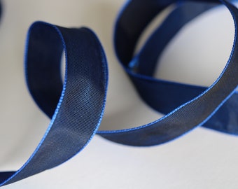 Decoration 1 inch Sewing Floristic without wired edge Decoration blue blue Ribbon Gift Wrapping Taffetta Ribbon 2,5 cm