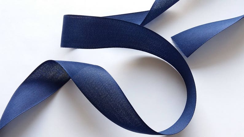 Decoration 1 inch Sewing Floristic without wired edge Decoration blue blue Ribbon Gift Wrapping Taffetta Ribbon 2,5 cm