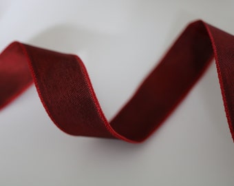 Taffeta Ribbon, burgundy, 4 cm, wired edge, Decoration, Floristic, Gift Wrapping, Christmas Decoration, Advent,