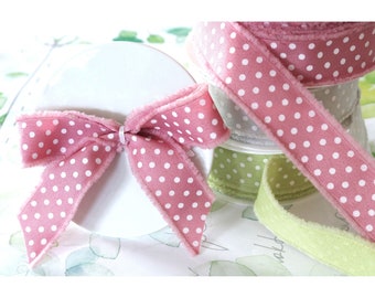 Pink Polkadot Ribbon 3,2 cm