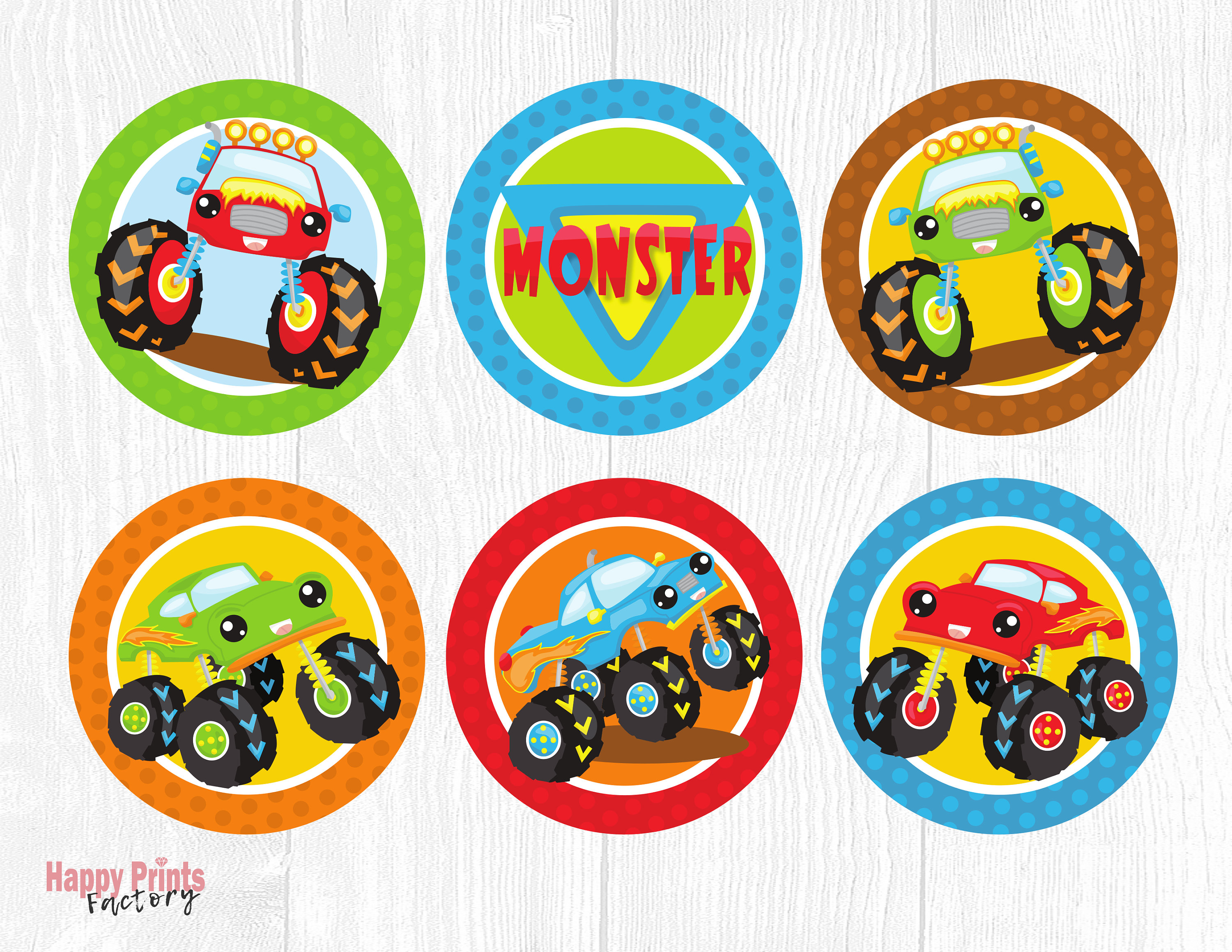 Monster Truck Cupcake Toppers Free Printable at Leonard Cone blog