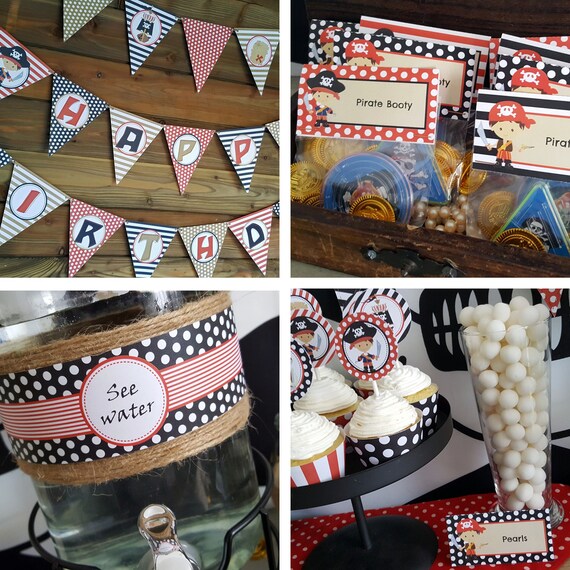 Set Stoviglie Pirata Compleanno – 69 Pezzi Per 8 Ospiti: Tovaglia, Piatti, Bicchieri, Tovaglioli