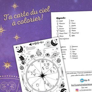 Ta carte du ciel à colorier