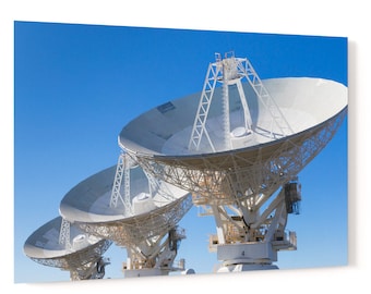 Radio telescope microwave parabolic dish antenna array technology acrylic wall art photo print 1734