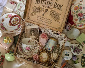 Vintage Cottagecore Mystery Box: Romantic Decorative China Bundle, Coquette Home Decor Curated Suprise