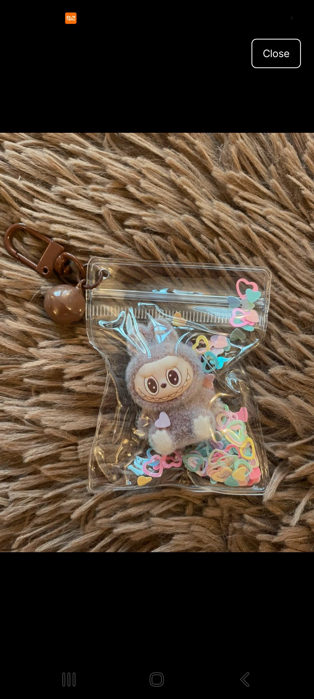 Labubu keyring - shaker style in mocha