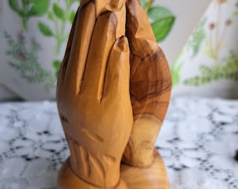 Wooden Praying Hands carved by Marie Wilkinson