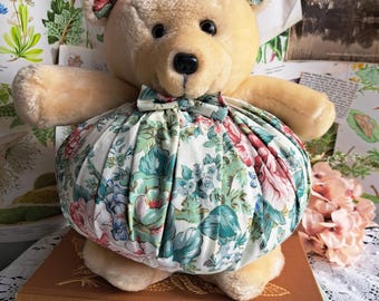 Vintage St Michaels fabric teddy bear soft toy ftom Marks & Spencer