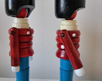 Vintage wooden soilders x 2