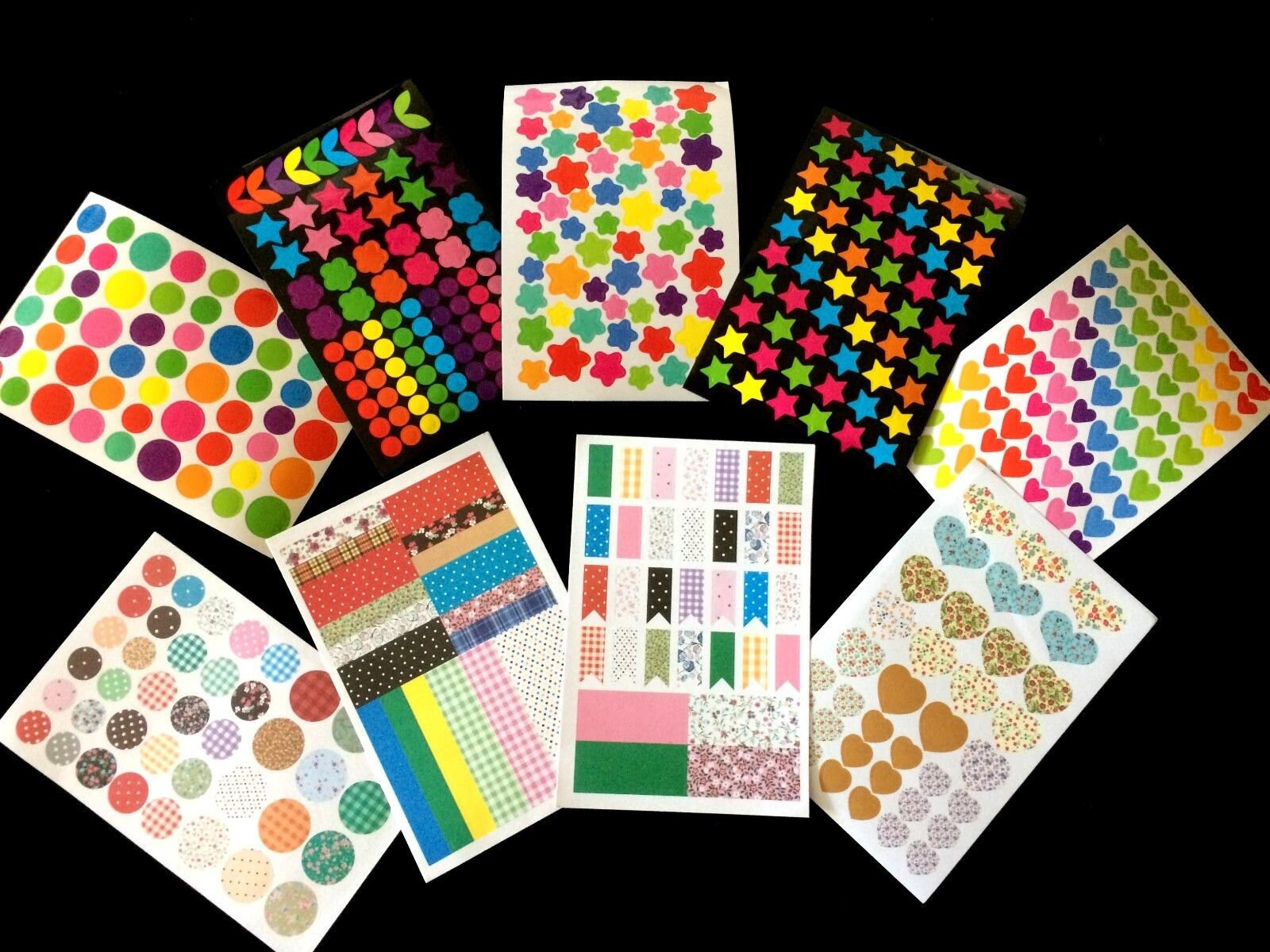 set of 9 sheets journal planner label stickers 475 pcs etsy
