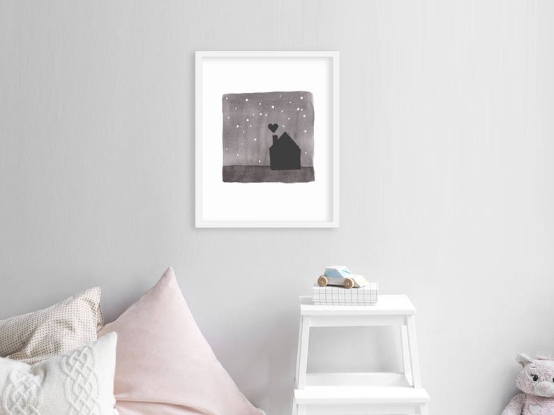 Starry Night Nursery Art Print Star Artwork Nursery Nursery Etsy