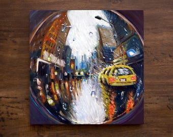 Fish Eye on the City - Canvas Print