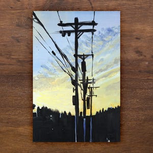 Silhuetas de arame - cartão postal de 4"x6"
