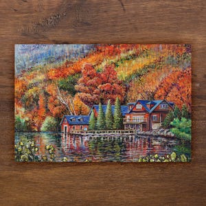 See Willoughby Vermont im Herbst - 4 "x6" Postkarte