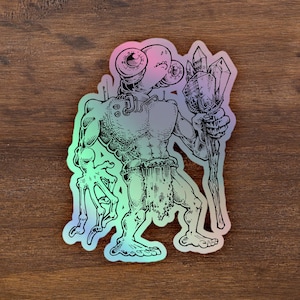 Crystal Worm King Holographic Sticker