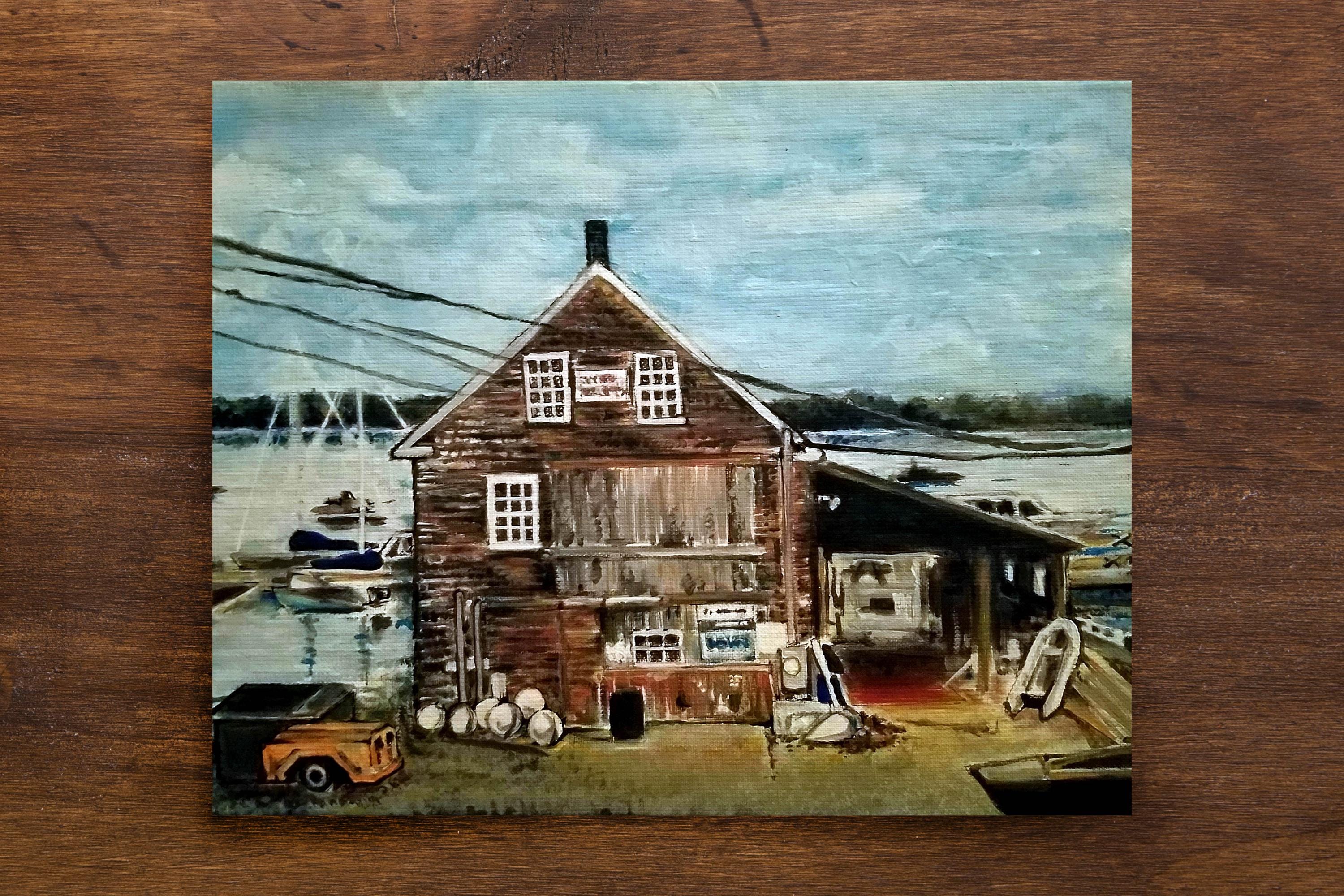 Eaton's Boatyard, Castine Maine - Canvas Print