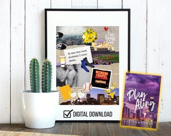 Play Along Inspired - Digital art print, bookish decor, Isaiah Rhodes, bookish art print, bookish gift, Windy City merch, Liz Tomforde