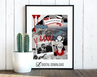Dark Romance Inspired - Digital art print, bookish merch, bookish decor, bookish gift, dark romance trope, bookish art print, morally grey