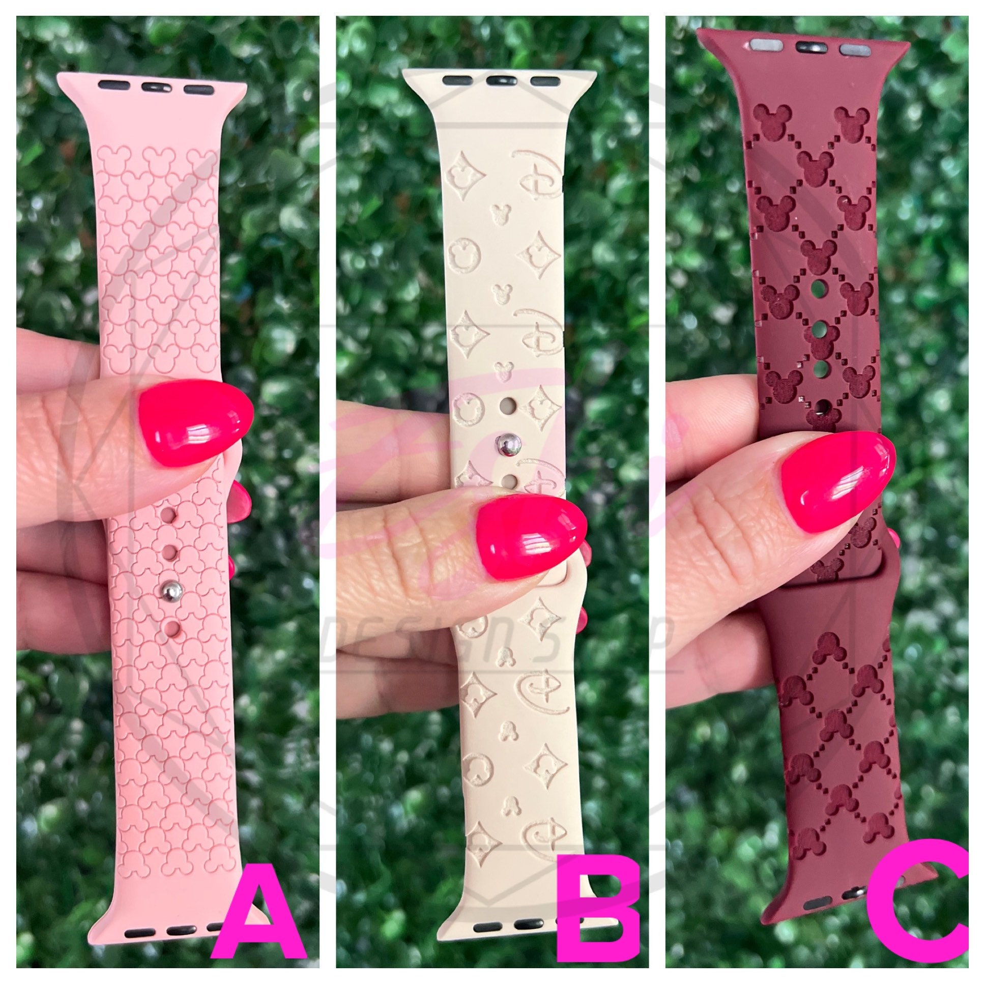 pink gucci apple watch band