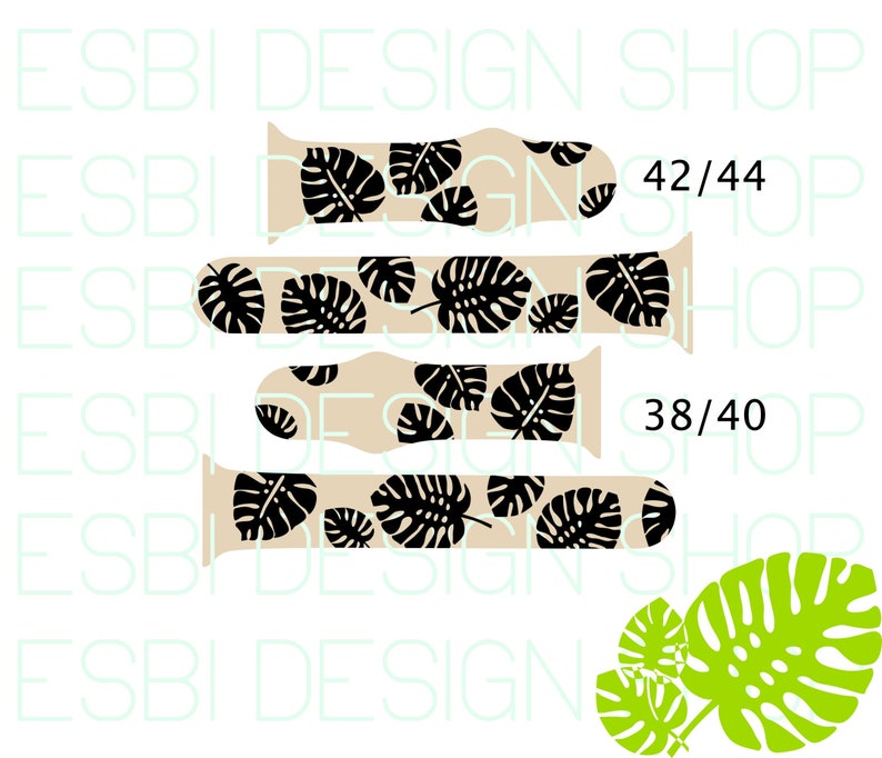 Download DIGITAL FILE ONLY Monstera Watch Band Monstera Plant svg ...