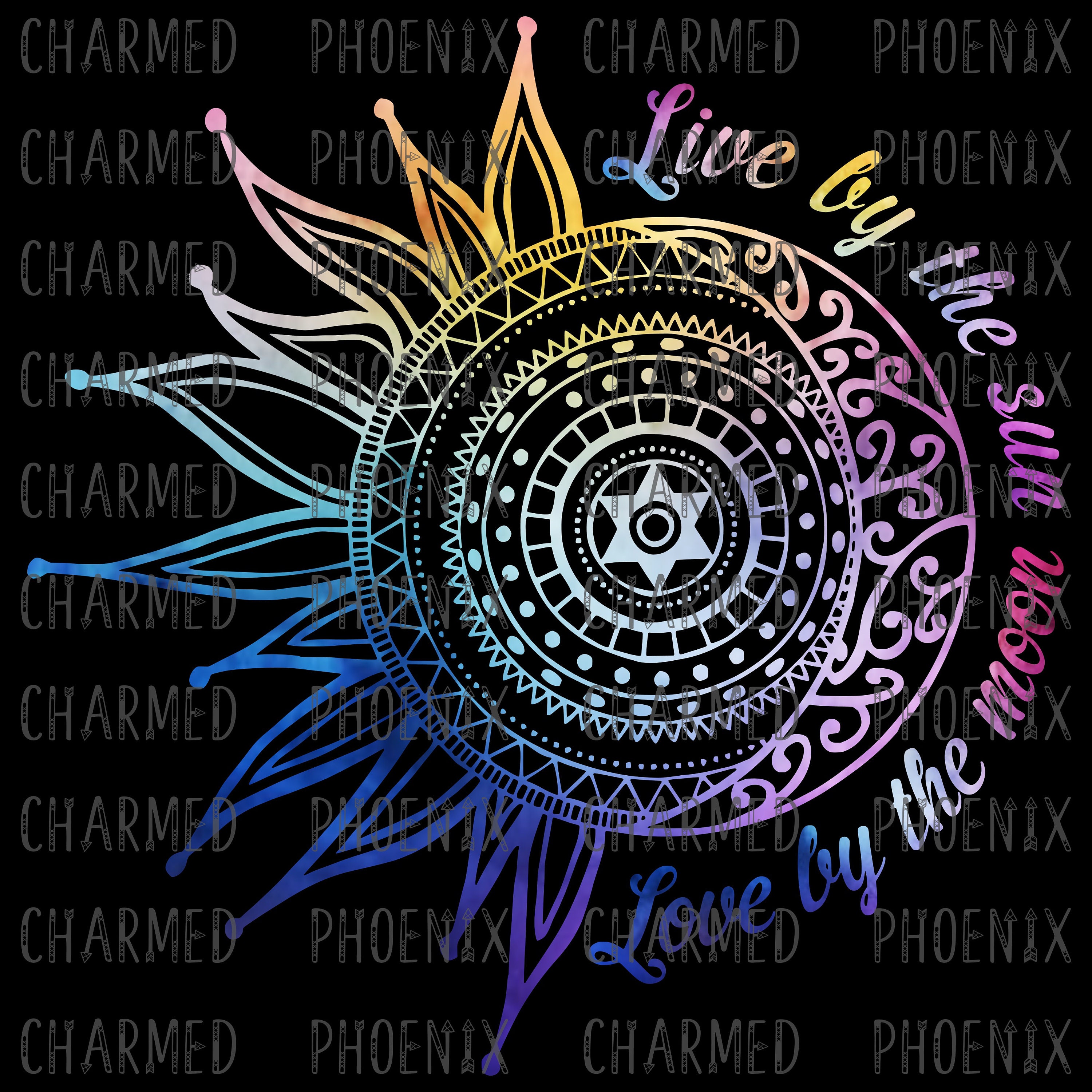 Live by the Sunlove by the Moonpngjpegsvgsublimationt Etsy