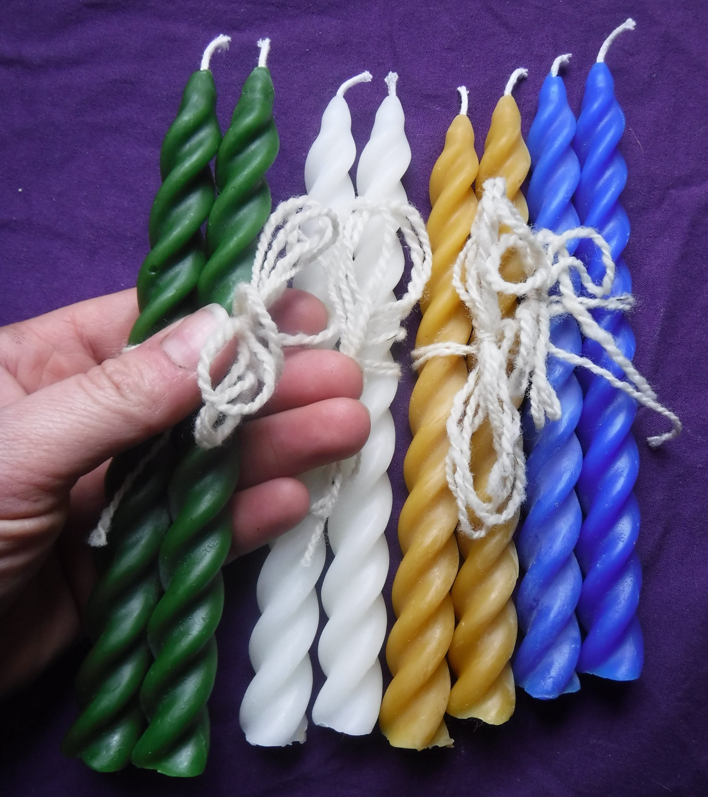 Twisted Taper Candles 7 inches Etsy