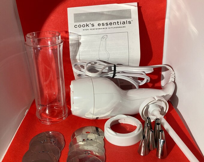 Salton Electric Cookie Press Complete Set 12 Discs & 8 Decorator Tips