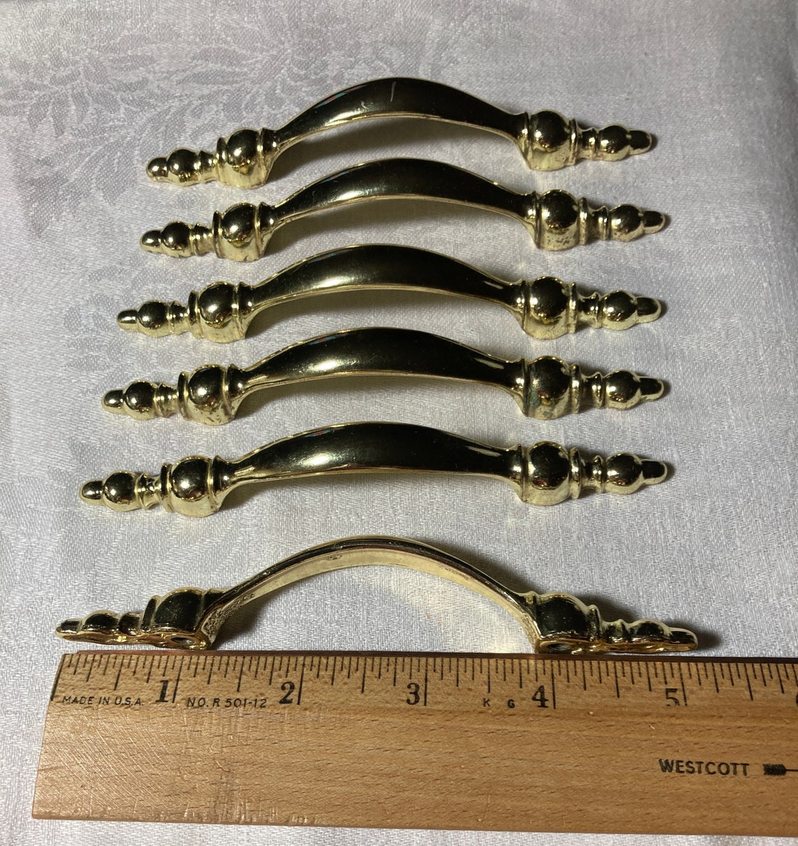 Lot of 6 5 Vintage Brass Pulls RD CAN 1977 RD Etsy 日本