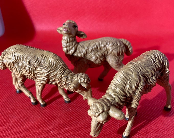 Vintage, Nativity, Italy Set of 3 Sheep. Etsy