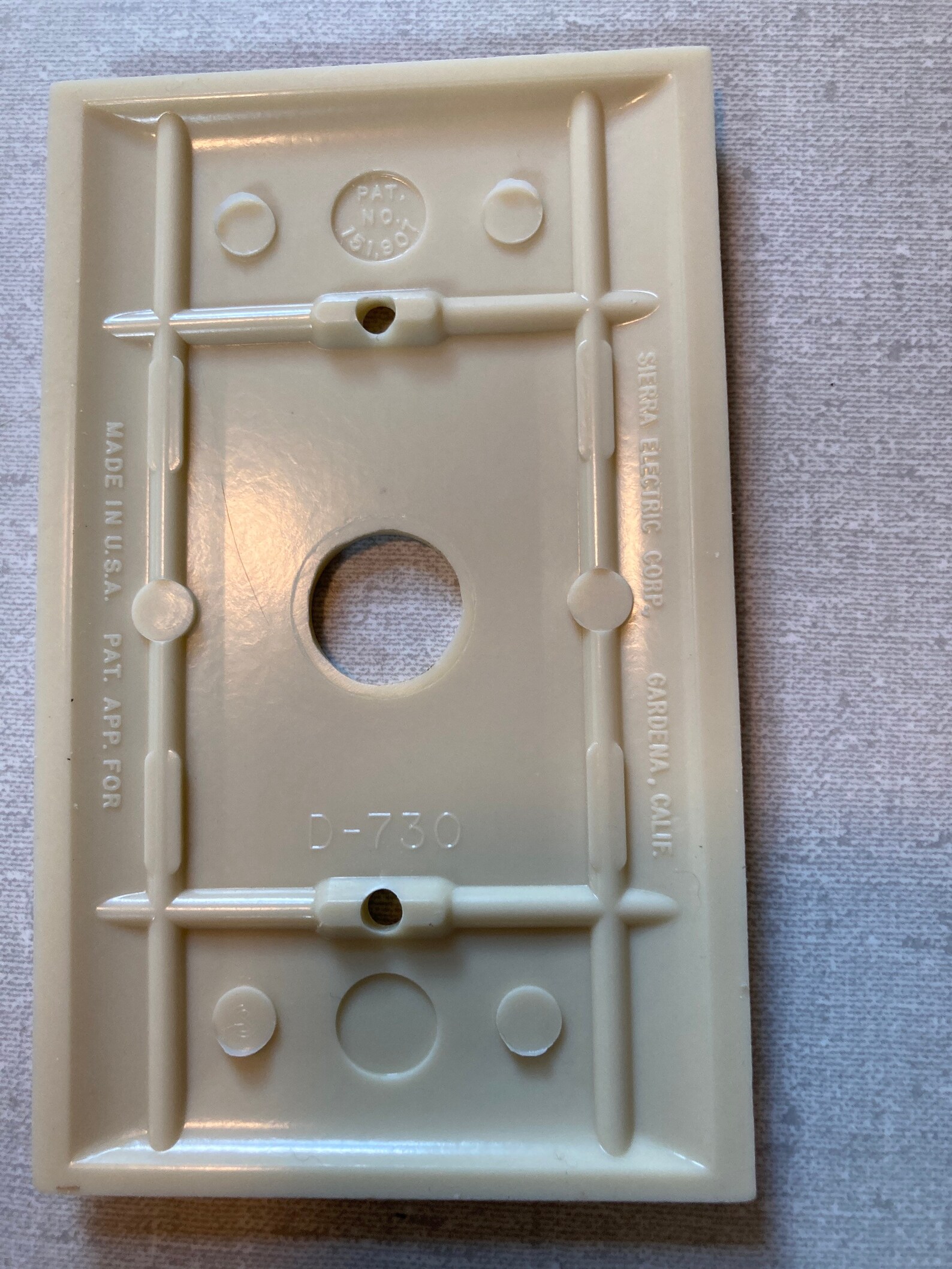 Vintage Plastic Cable Wall Plate Cover Sierra Electric Etsy