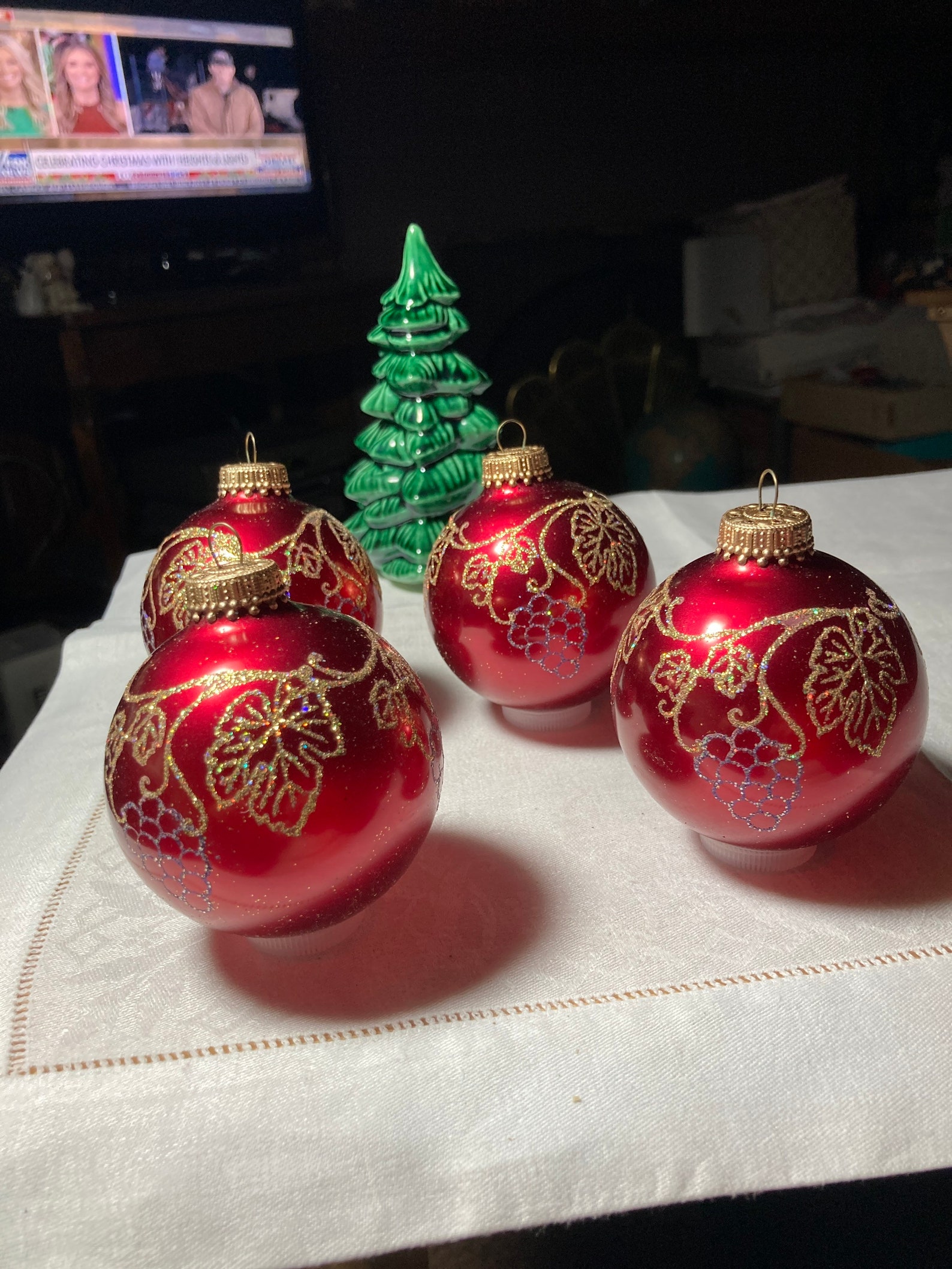 Vintage Krebs Christmas Ornaments 