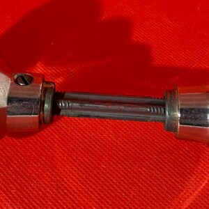 Vintage, Antique, Victorian 12 Point Crystal Glass Door Knob Set With Spindle. Chrome.