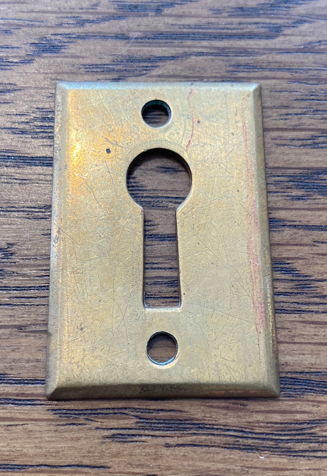 Vintage Brass Skeleton Key Back Plate - Etsy