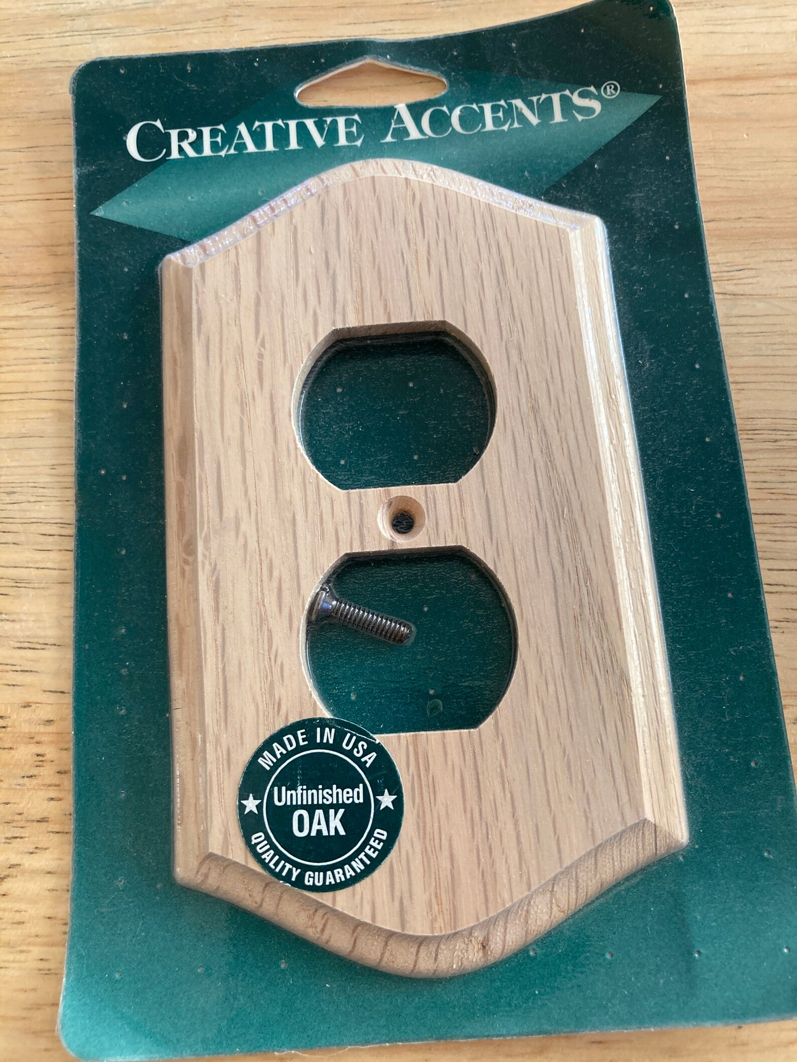 Vintage 1999 Unfinished Oak Duplex Wall Outlet Cover Plate. Etsy