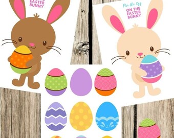 Pin the Egg on the Easter Bunny Printable Easter Game