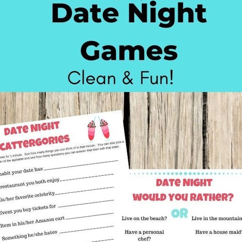 Date Night Games for Couples Clean Couple Games Home Date Etsy
