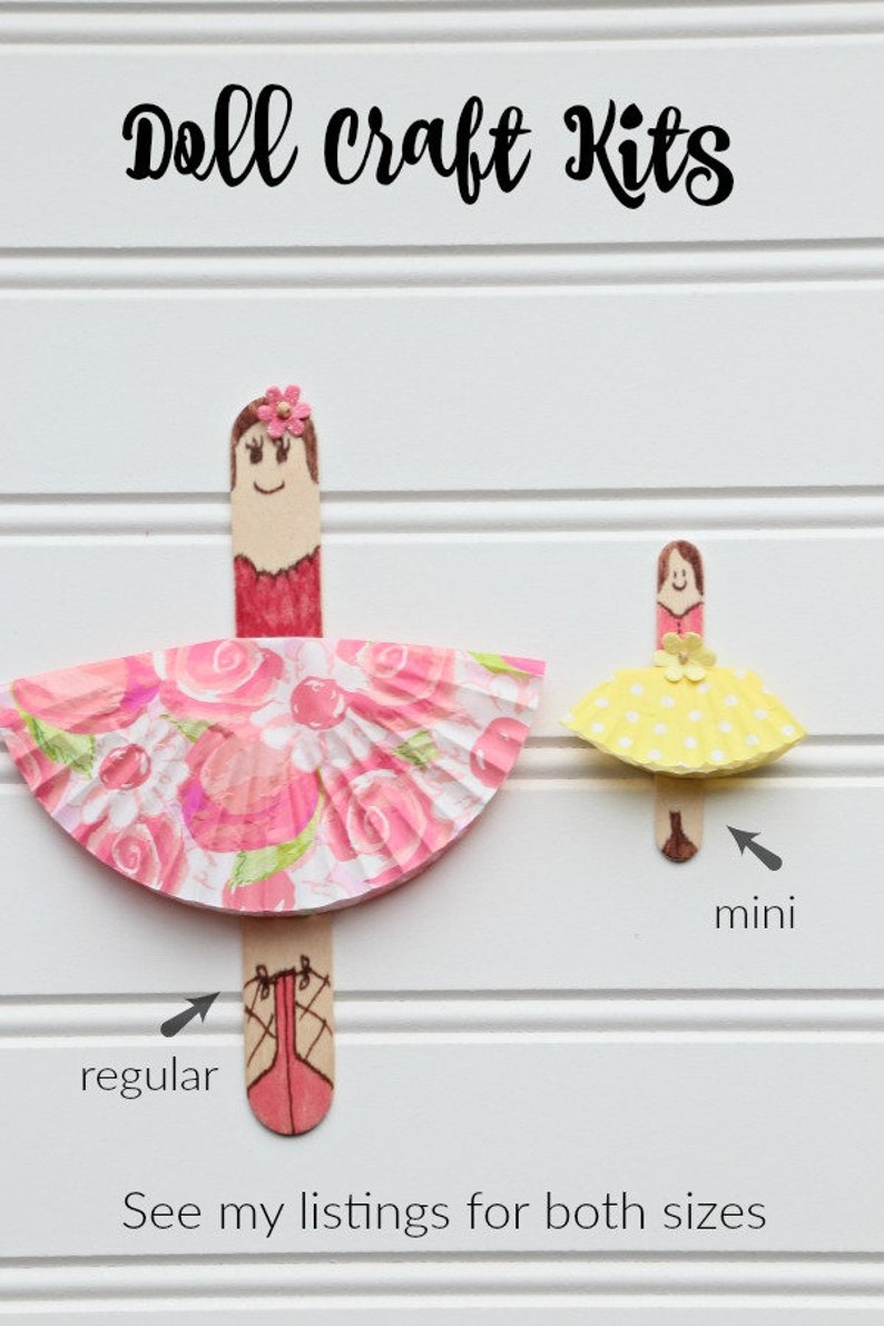 Girls Craft Kit Preschool Doll Craft Kit 3 Doll Ballerinas Etsy
