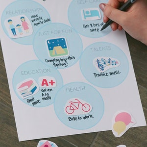Kids Vision Board Printable Kit Kids Goal Board (Instant Download) - Etsy