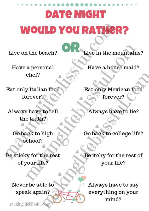 would you rather for couples would you rather for couples