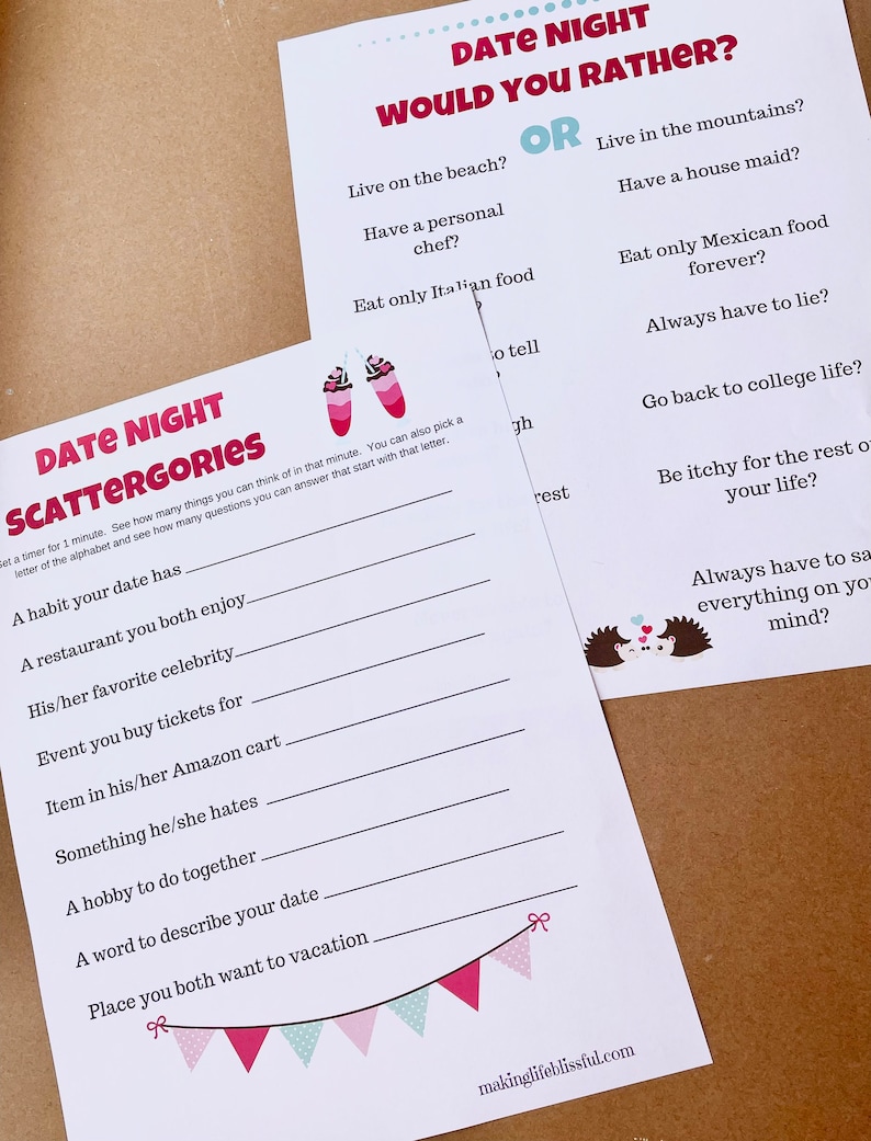 Date Night Games for Couples, Clean Couple Games, Home Date Night, Singles Dating Game image 5