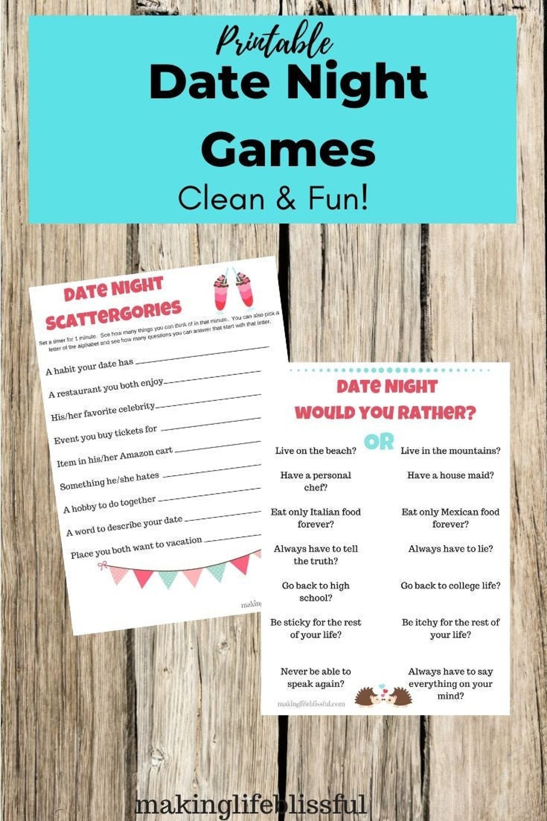 Date Night Games for Couples, Clean Couple Games, Home Date Night, Singles  Dating Game 